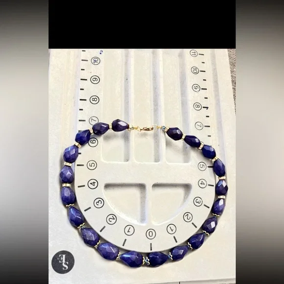 Mineral Grade 18” Blue Sapphire Necklace - Picture 2 of 3